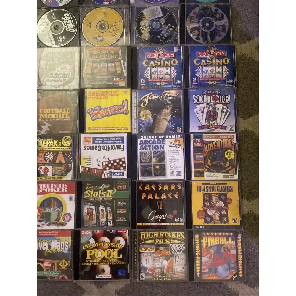 Vintage PC Games, CD-ROM, Microsoft, Game manuals, Lot 45 + Discs